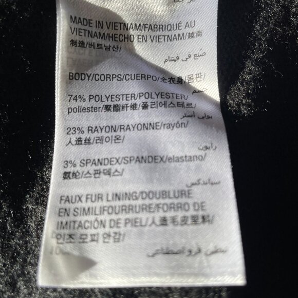 Ideology Black Hoodie XS Sherpa Lined Cozy Fall Jacket Lounge Minimalist Warm - Picture 10 of 10